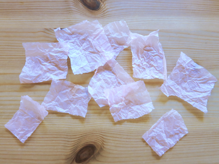 Making Cards with Tissue Paper Scrunchies Muumade